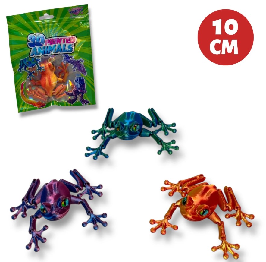 3D Printed Frog 10cm Toy ( Assorted Designs ) - Click Image to Close