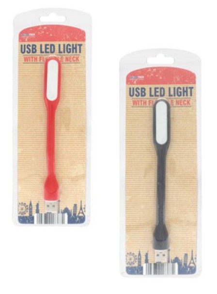 USB LED Light - Flexible Neck ( Assorted Colours ) - Click Image to Close
