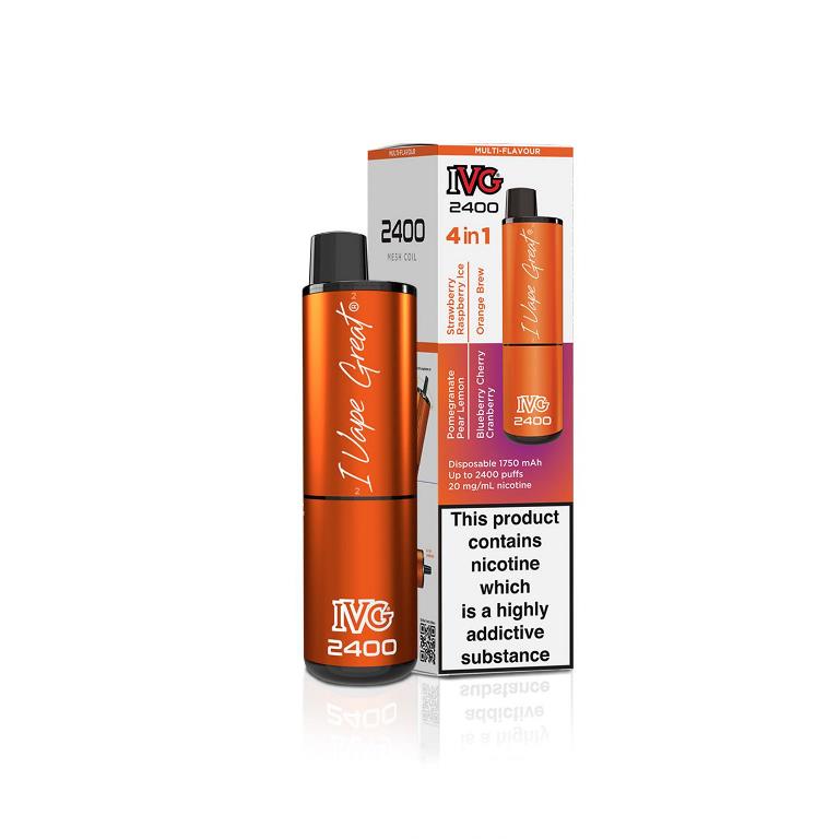 IVG 2400 Juicy Edition 4 in 1 Disposable Vape Kit - Click Image to Close
