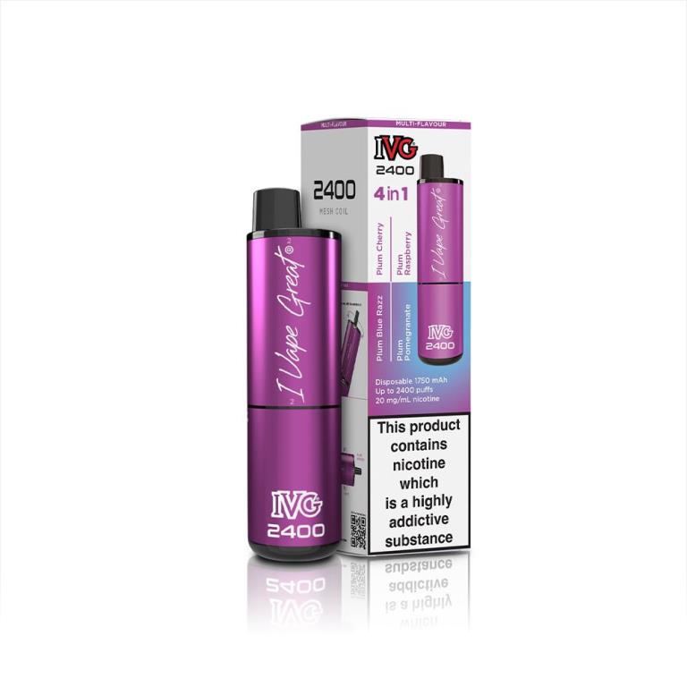 IVG 2400 Puff 4 In 1 Disposable Vape Plum Edition - Click Image to Close