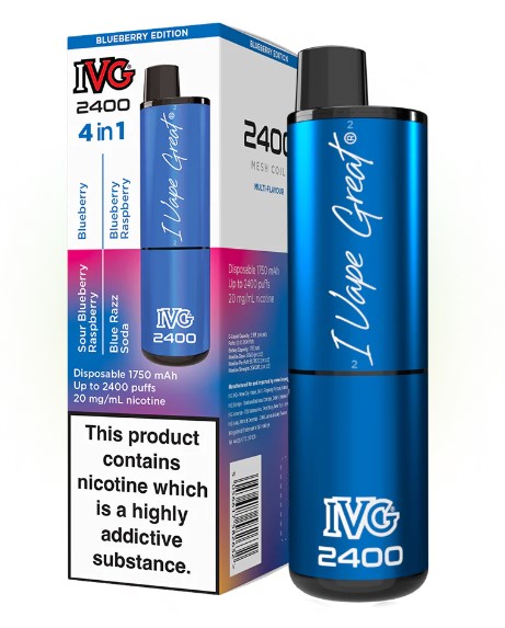 IVG 2400 Puff 4 In 1 Disposable Vape Blueberry Edition - Click Image to Close