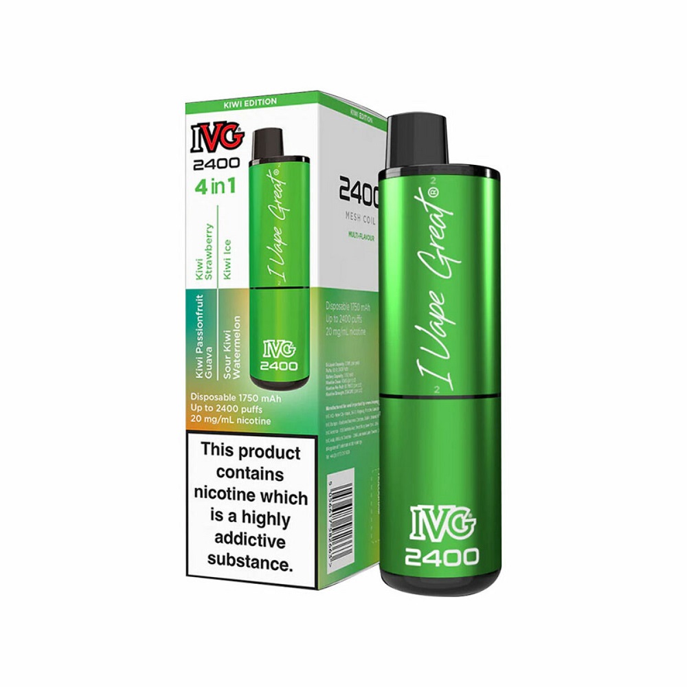 IVG 2400 Puff 4 In 1 Disposable Vape Kiwi Edition - Click Image to Close