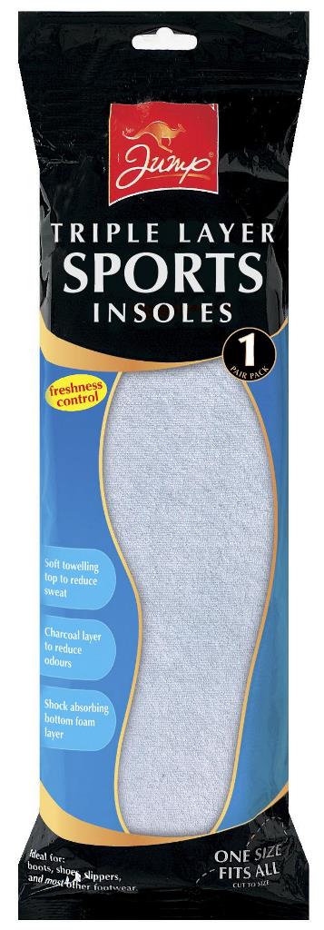 Triple Layer Sports Insoles - Click Image to Close