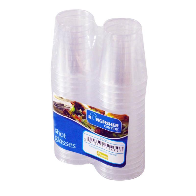 Clear Plastic 20ml Shot Glasses 32 Pack - Click Image to Close