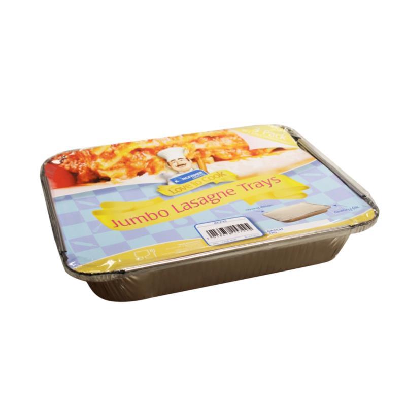 Jumbo Lasagne Foil Trays 3 Pack - Click Image to Close