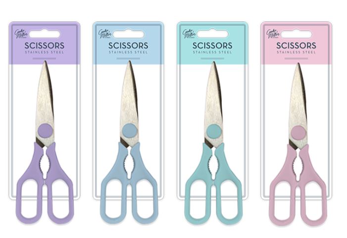 Pastel 20cm Stainless Steel Scissors ( Assorted Colours ) - Click Image to Close