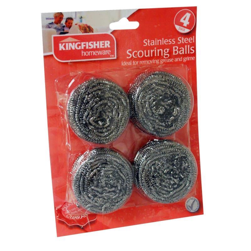 Stainless Steel Scourers 4 Pack - Click Image to Close