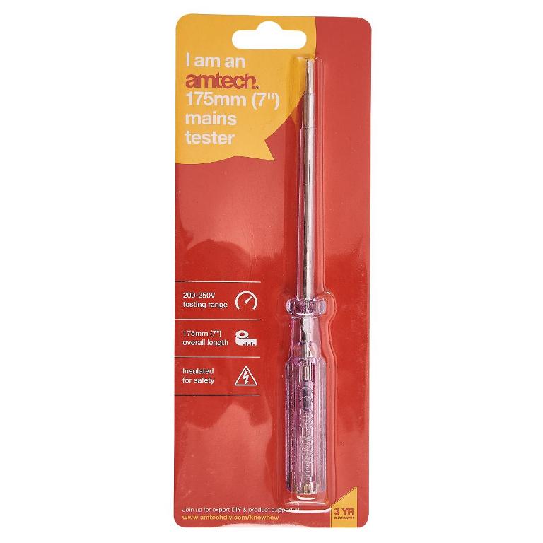 Amtech 7" Mains Tester - Click Image to Close