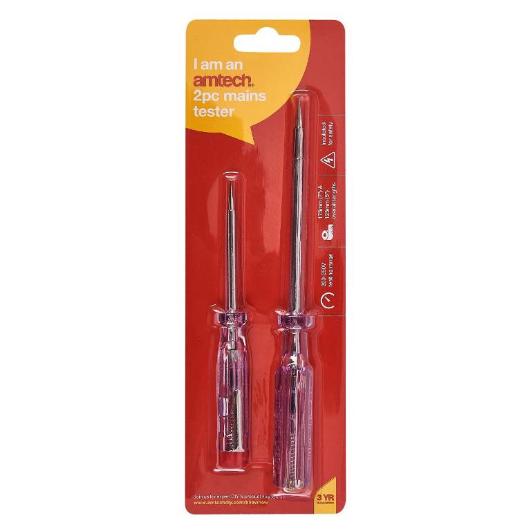 Amtech 2 Pack Mains Tester - Click Image to Close