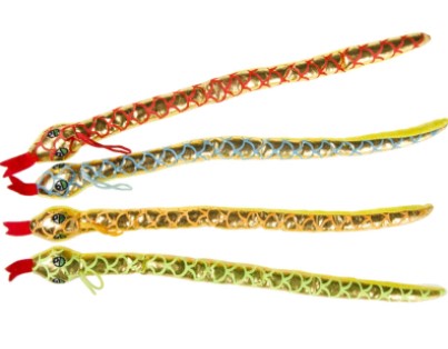 Plush, Super Soft, Metallic Snake - Click Image to Close