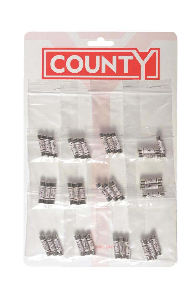 County 13 AMP Fuses 3 Pack X 12 - Click Image to Close