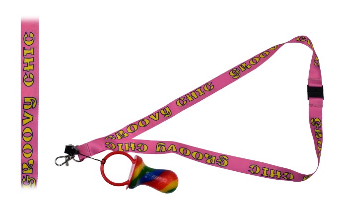 Groovy Lanyard With Rock Dummy - Click Image to Close