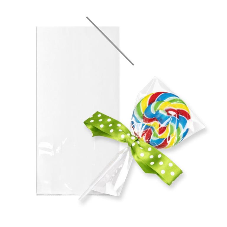 20 Pack Cookie/Lollipop Cello Bags Clear With Twist Ties - Click Image to Close