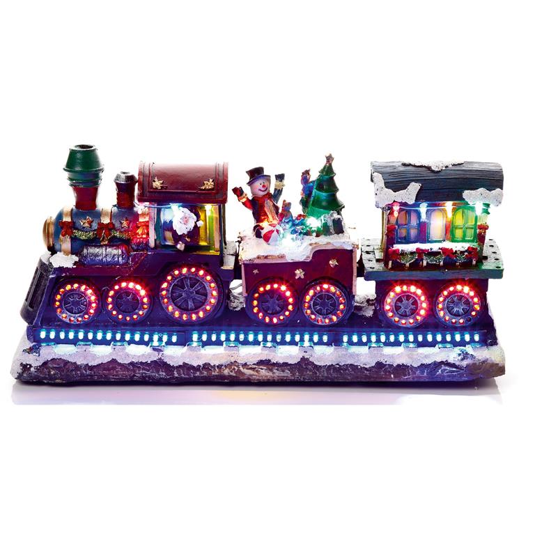 40cm Christmas Train W-Rotating Led - Click Image to Close