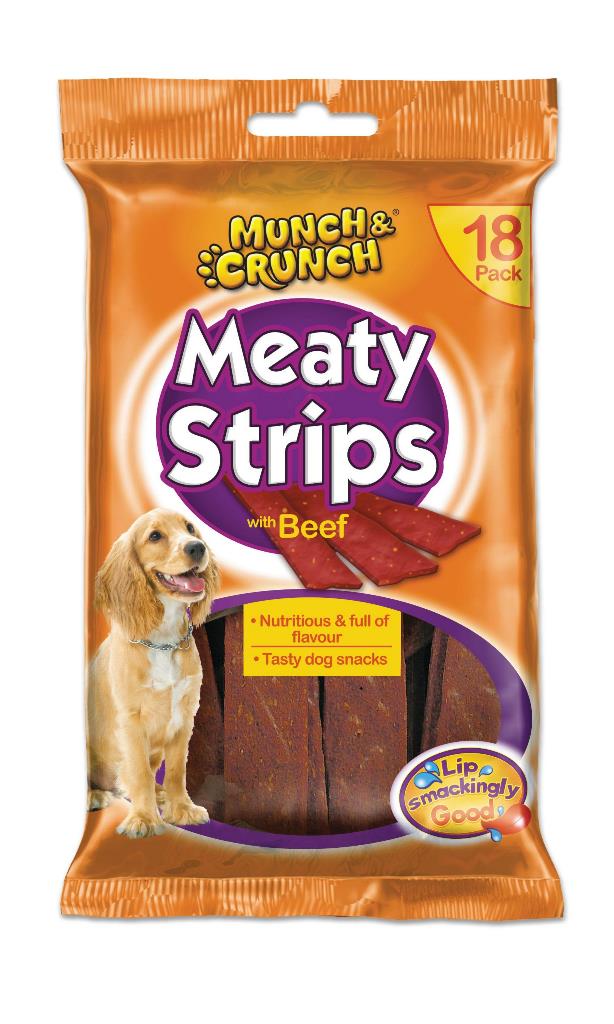 Meaty Strips With Beef - 18 Strips - Click Image to Close
