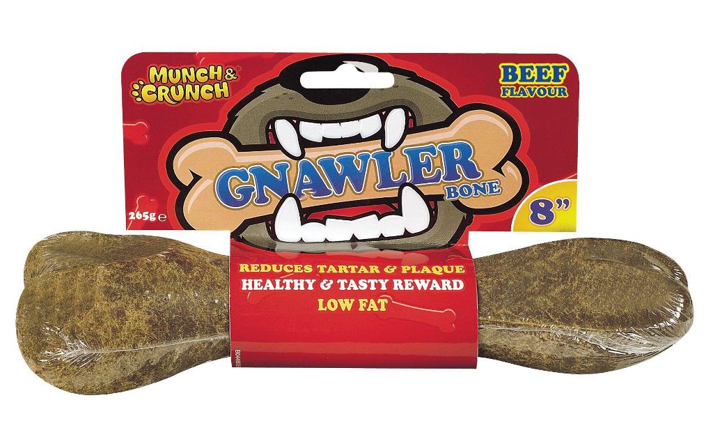 Gnawler Bone 8" Beef Flavour - Click Image to Close