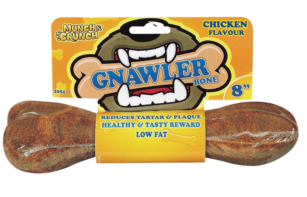 Gnawler Bone 8" Chicken Flavour - Click Image to Close
