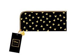 Mickey Black And Gold Pencil Case - Click Image to Close