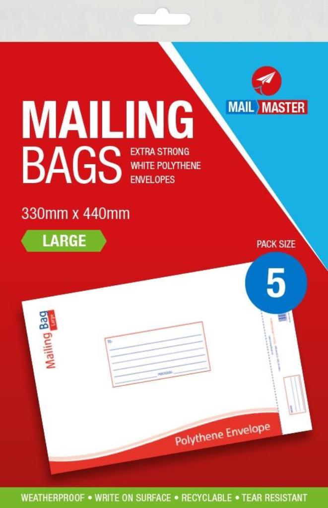 Mail Master Large Mail Bag 5 Pack - Click Image to Close
