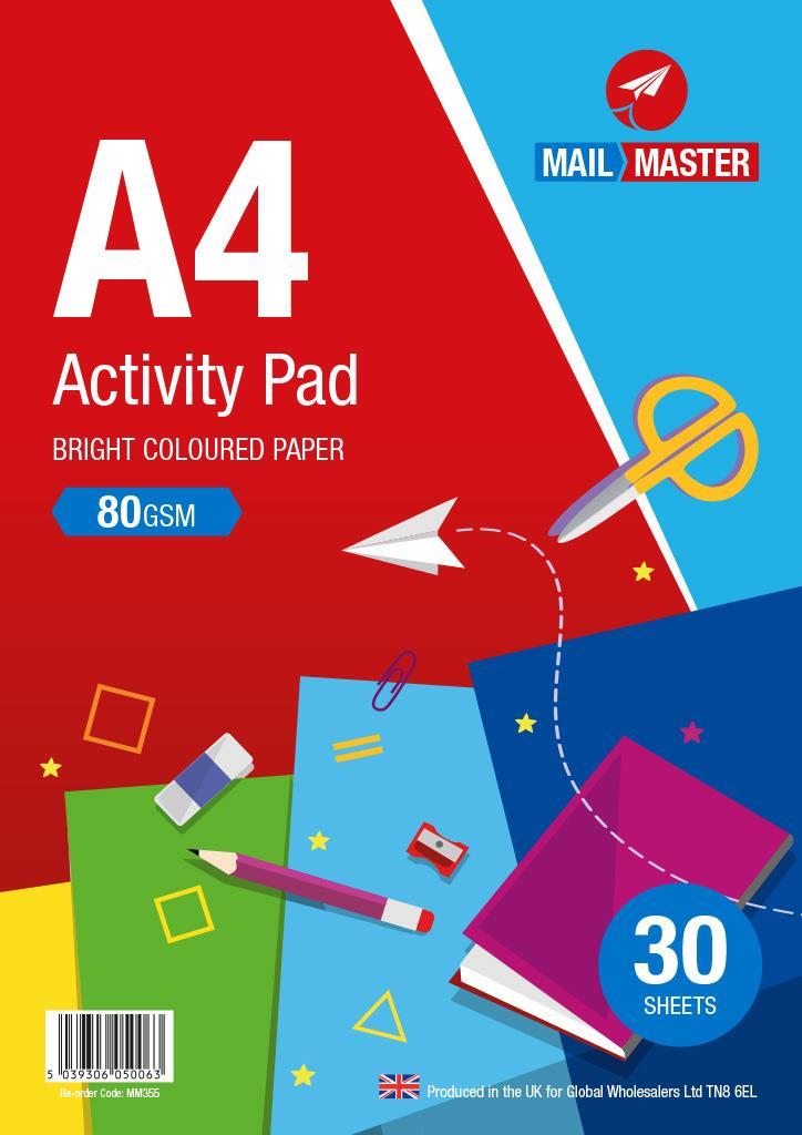 Mail Master A4 Activity Pad 80Gsm 30 Sheets - Click Image to Close