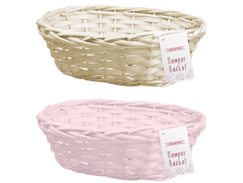 Mothers Day Woven Hamper Basket - Click Image to Close