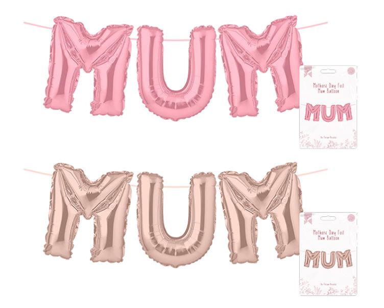 Mum Foil Balloon Banner - Click Image to Close