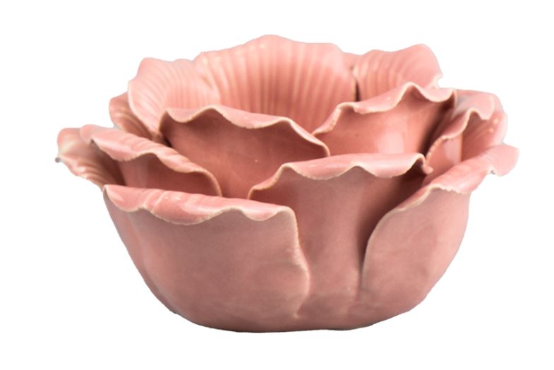 Mothers Day Ceramic Rose Tealight Holder 10cm - Click Image to Close