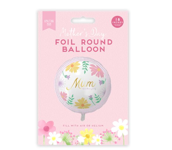 Mothers Day Round Foil Balloon 18" - Click Image to Close
