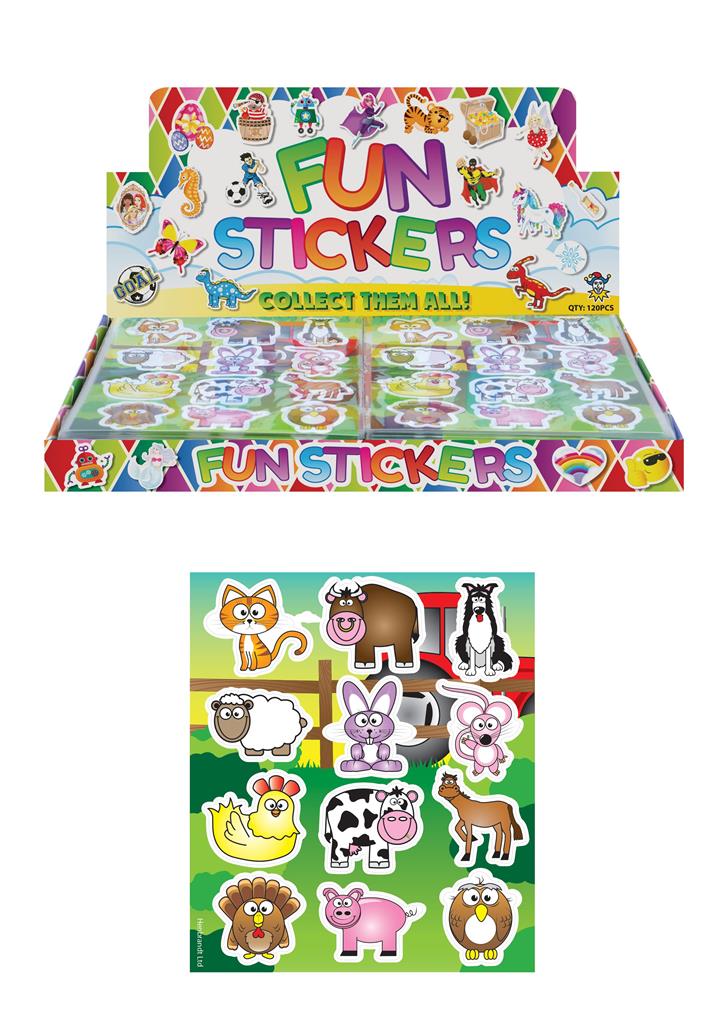 Farm 10cm X 11.5cm Sticker Sheet X 120 ( 7p Each ) - Click Image to Close