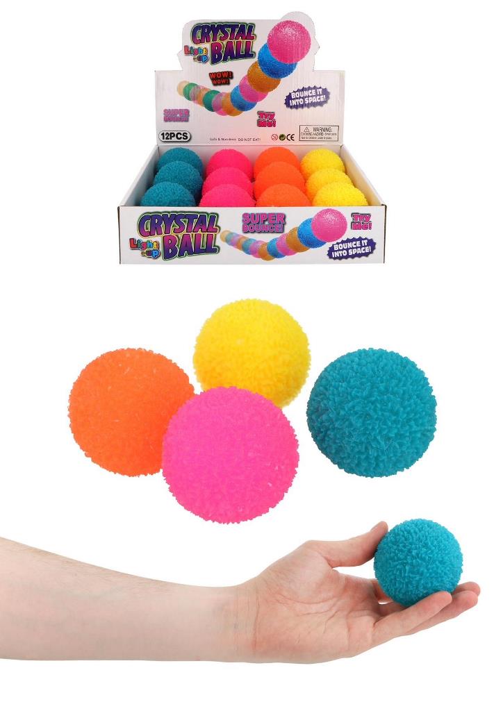 Ball Sparkle With light 6.5cm Assorted Colours - Click Image to Close