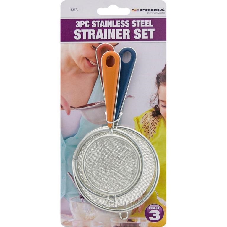 3Pc S/Steel Strainer Set - Click Image to Close
