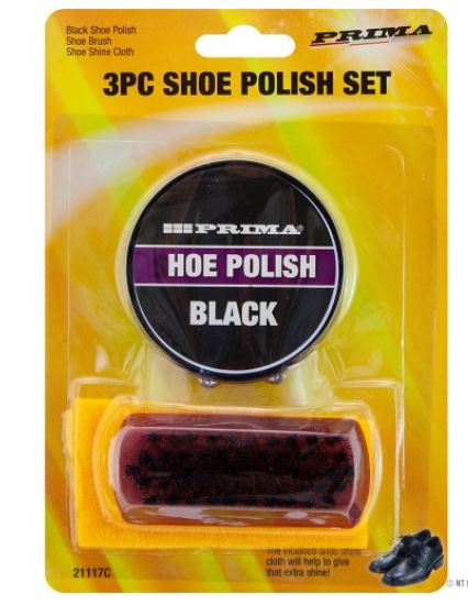 Shoe Polish Set Brush 3 Piece - Click Image to Close