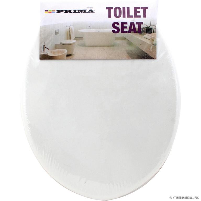 Plastic Toilet Seat - White - Click Image to Close