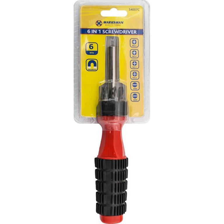 6 In 1 Screwdriver With Bit Set - Click Image to Close