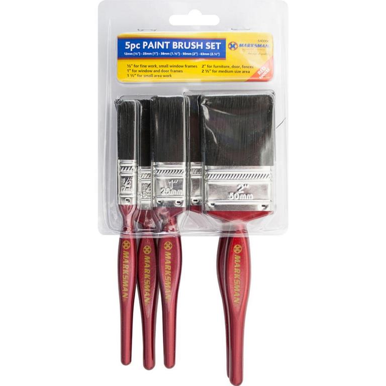 Paint Brush Cherry Red 5 Pack - Click Image to Close