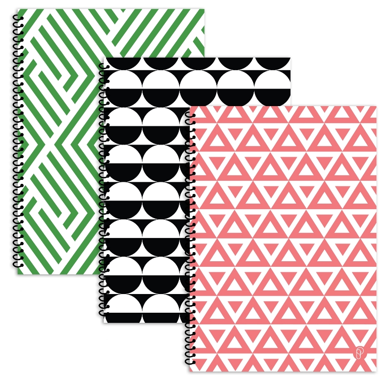 Geo Shape A5 Spiral Notebook - Click Image to Close