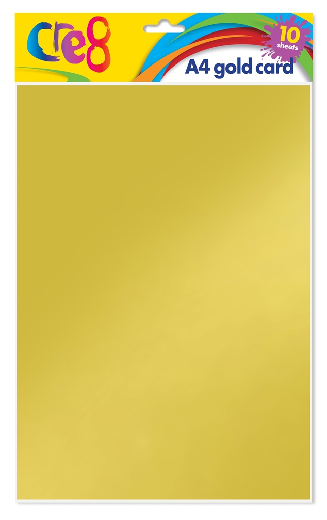 A4 Gold Card, 10 sheets - Click Image to Close