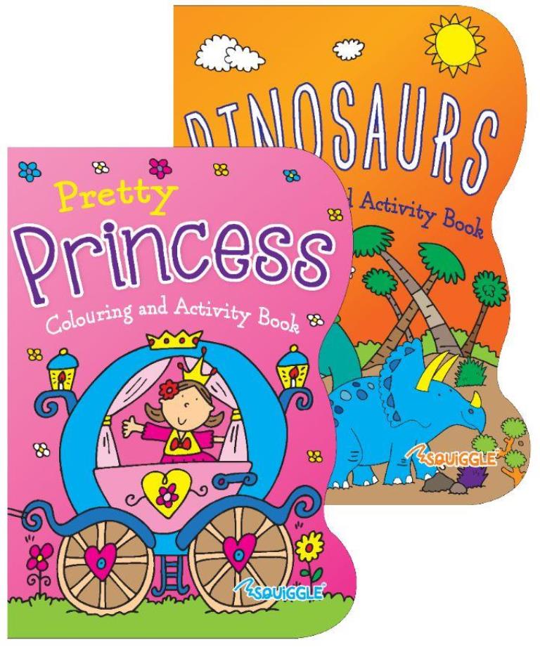 Colouring Book Dinosaur Or Princess - Click Image to Close