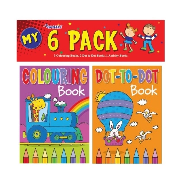 Mini Colouring Books 6 Pack - Click Image to Close