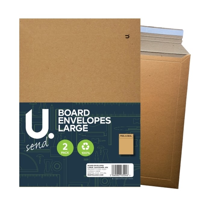 Board Envelopes Large, 265x350mm, 2pk - Click Image to Close