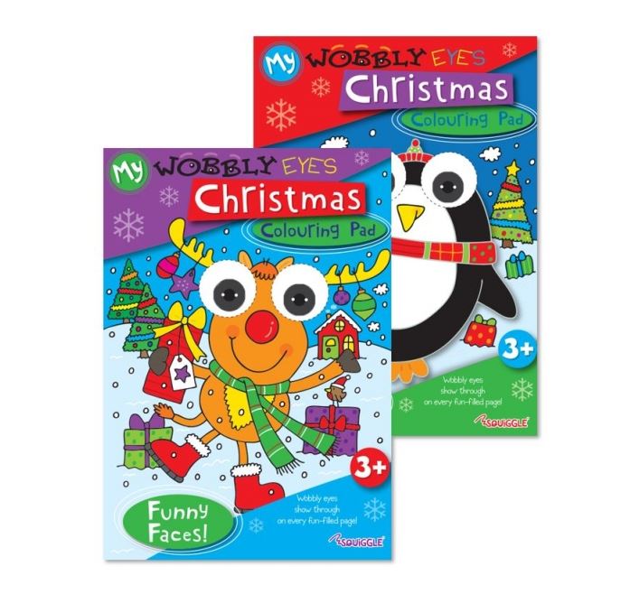 CHRISTMAS WOBBLY EYES COLOURING BOOK - Click Image to Close