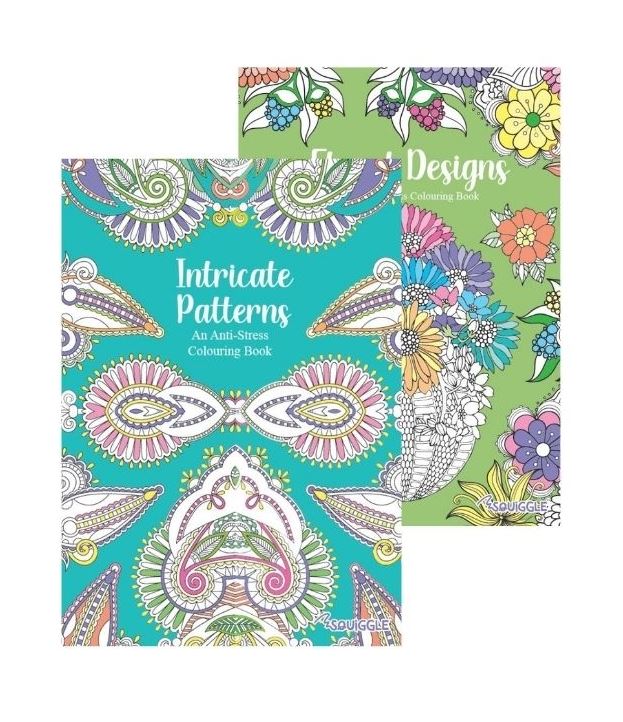 Pattern Or Floral Design Anti-Stress Colouring Book - Click Image to Close