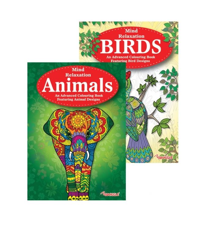 Animals And Birds Advanced Colouring Book 1 & 2 - Click Image to Close