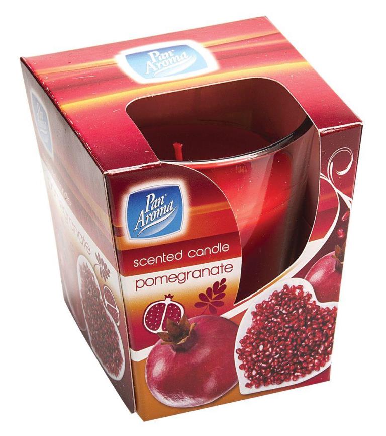 Clear Glass Candle - Pomegranate - Click Image to Close