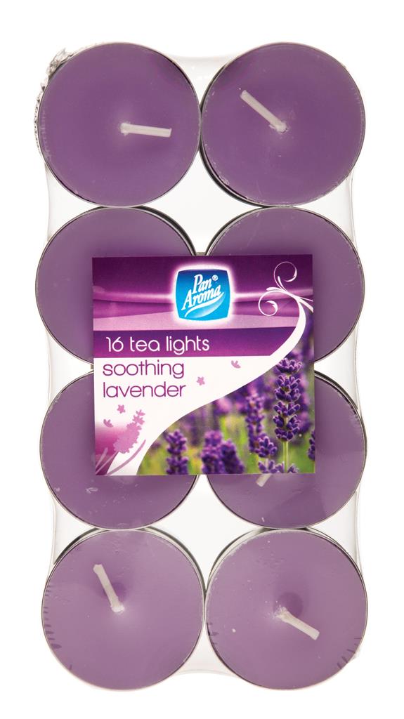 Colour Tea-Lights - Soothing Lavender 16 Pack - Click Image to Close