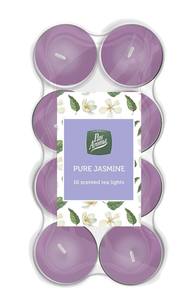 Colour Tea-Lights - Pure Jasmine 16 Pack - Click Image to Close