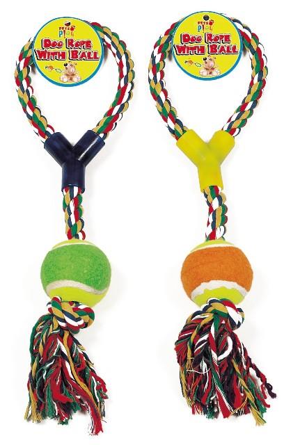 Dog Rope With Ball - Click Image to Close