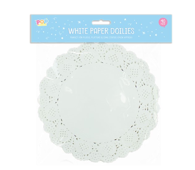 Paper Doilies - 40 Pack - Click Image to Close