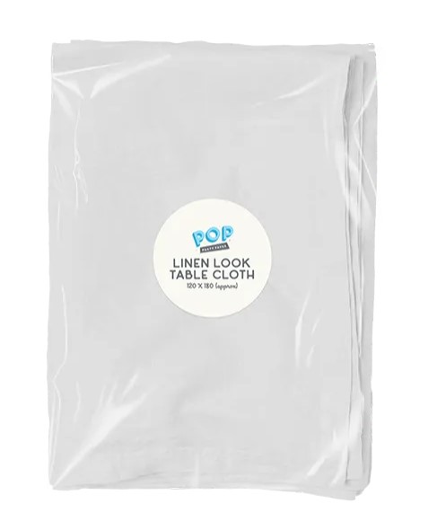 Linen Look Table Cloth 120cm X 180cm - Click Image to Close
