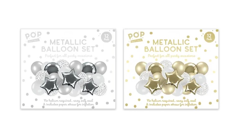 Metallic Balloon Set 12pk - Click Image to Close